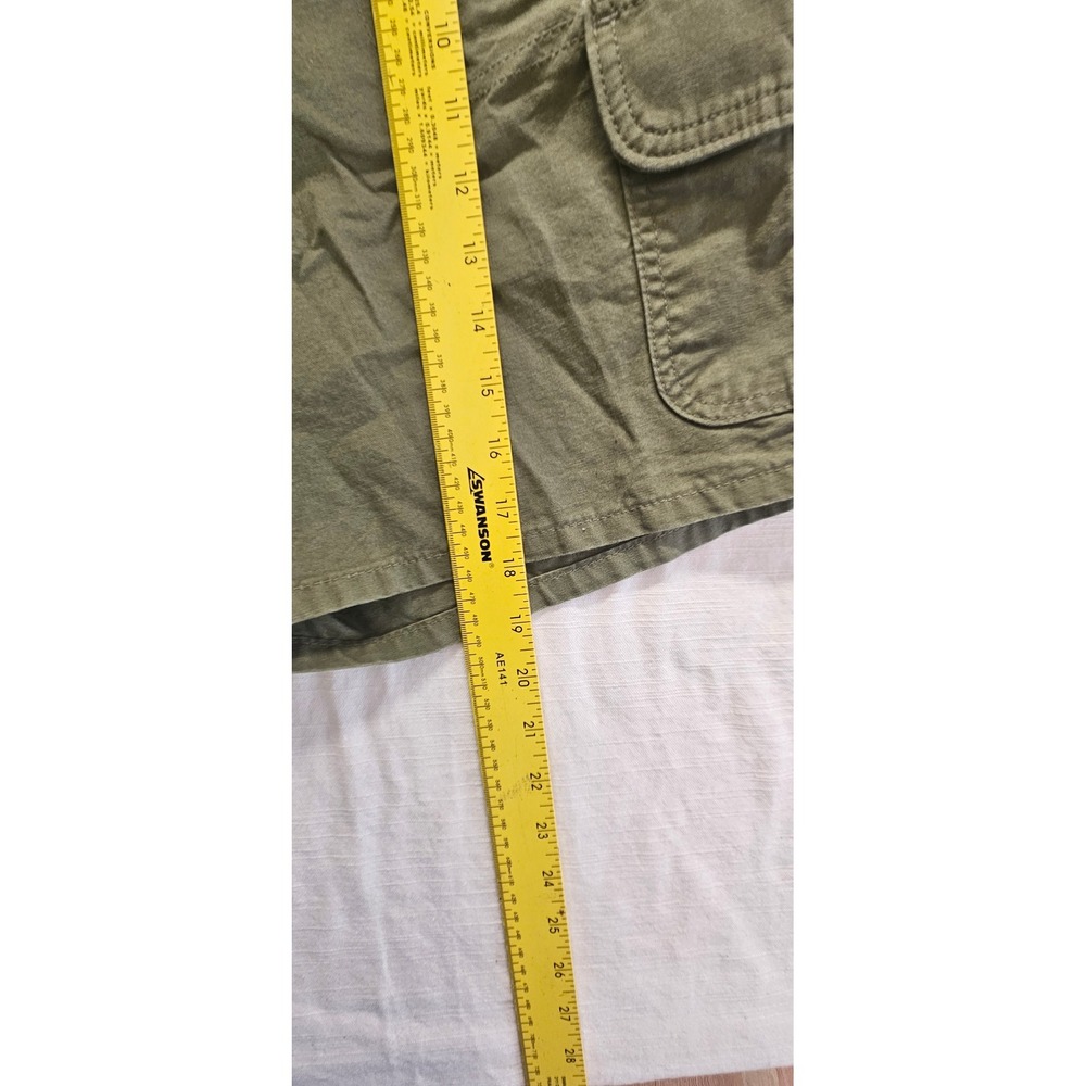 Carhartt Mens Olive Green Canvas Cargo Shorts Size 16 WB164 LOV Relaxed Fit - Picture 2 of 11